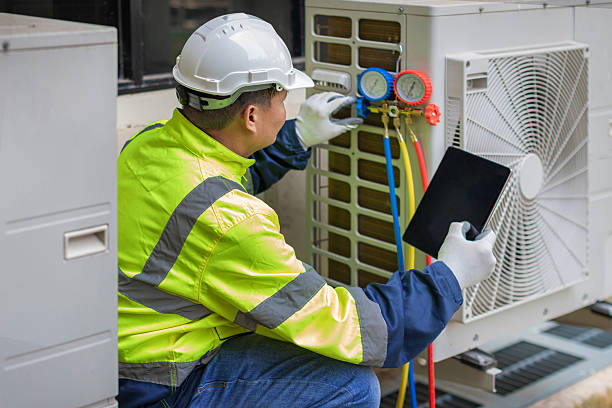 Professional Hvac technician working in Byram, CT